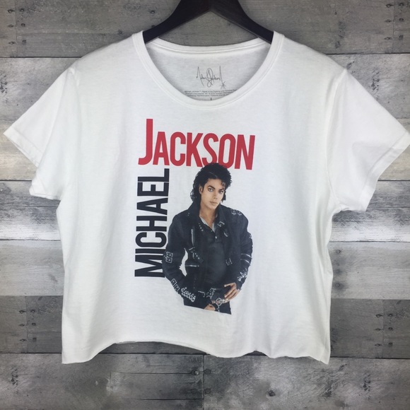 Michael Jackso Tops - Michael Jackson Crop Top Graphic Tee Juniors Michael Jackso Tops - Michael Jackson Crop Top Graphic Tee Juniors